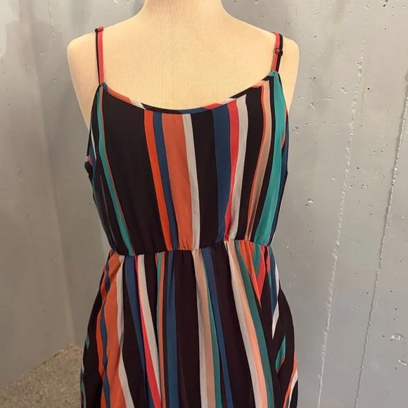 Torrid Multicolor Striped Midi Dress - Picture 5 of 5